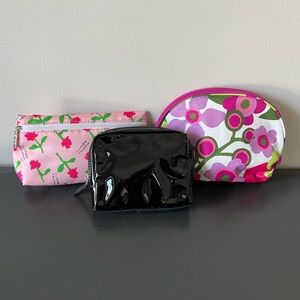 Zippered Cosmetic Bag Bundle - Set of 3